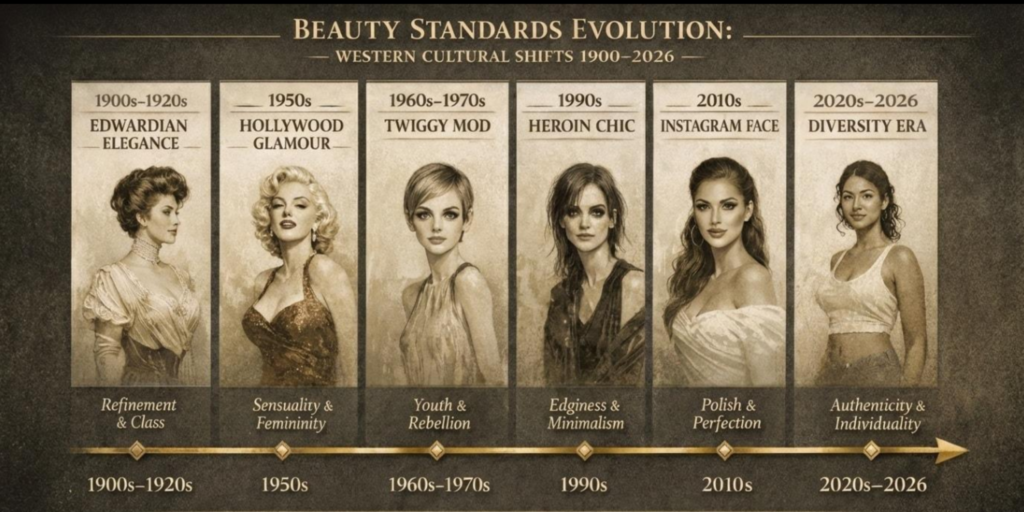 evolution of beauty standards through fashion
